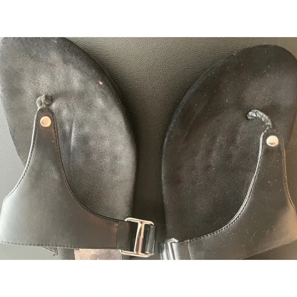 Mountrek Sophie Black Wedge Thong Sandals Womens Size L 9-10 Platform Slides